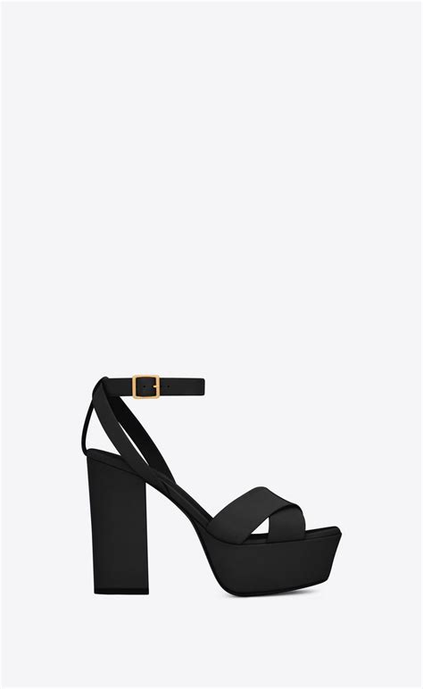 sandali neri ysl|Saint Laurent Sandals Women's Shoes .